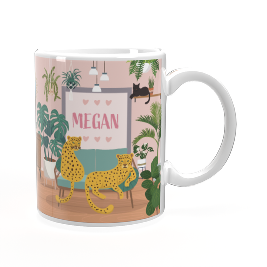 Leopard personalised mug