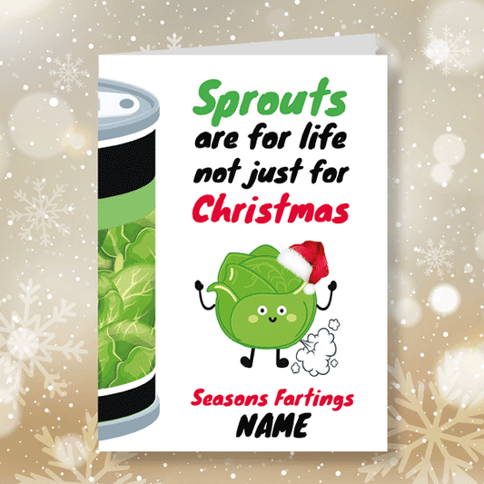 Sprouts are for life Christmas card