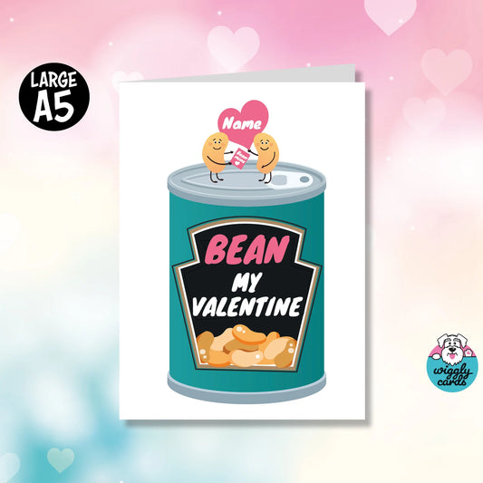 Cute Bean my Valentine - Valentine's Day card
