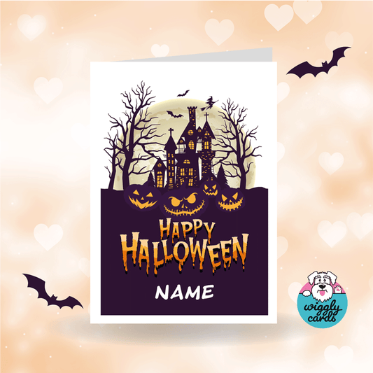 Halloween card haunted mansion