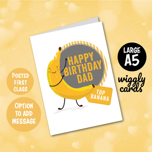 Top Banana birthday card for dad