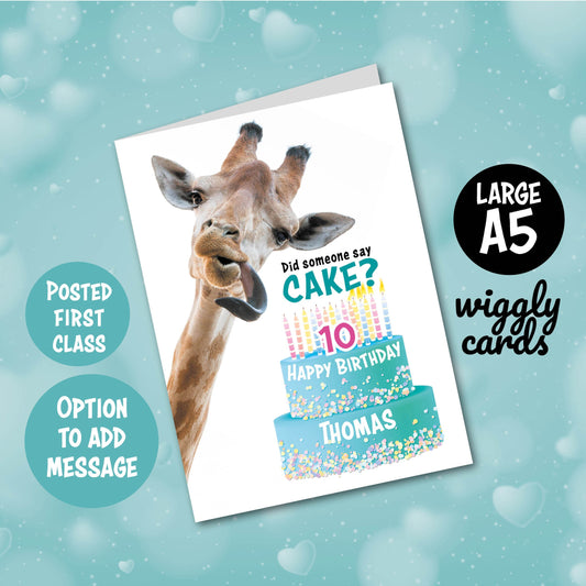 Giraffe birthday Card