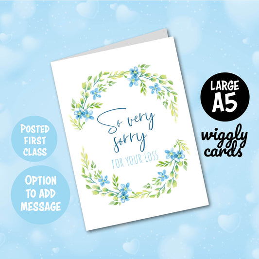 Forget Me Not Sympathy card