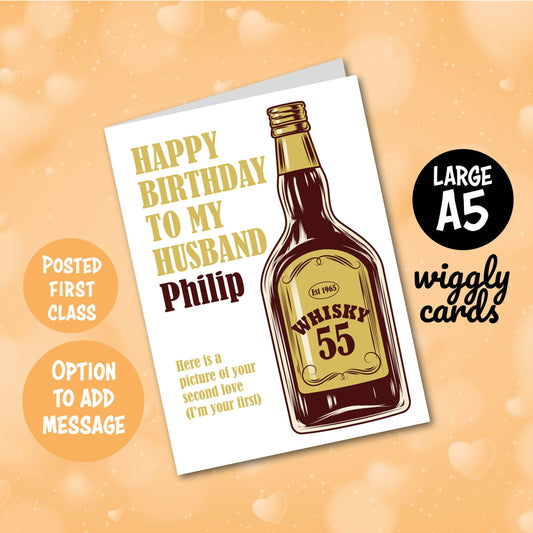 Whisky birthday card for husband