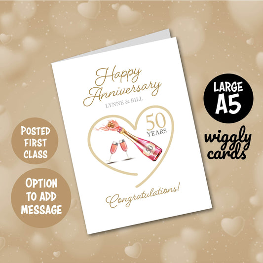 50 fifty year celebration Golden Anniversary card