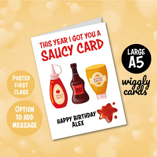 Saucy birthday card