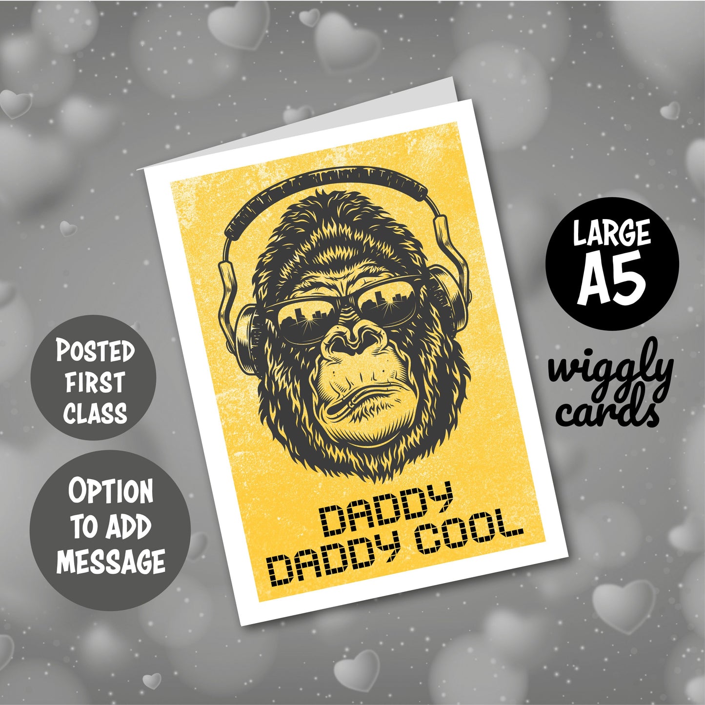 Gorilla Daddy cool birthday card