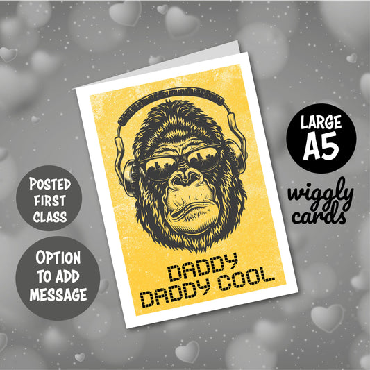 Gorilla Daddy cool birthday card