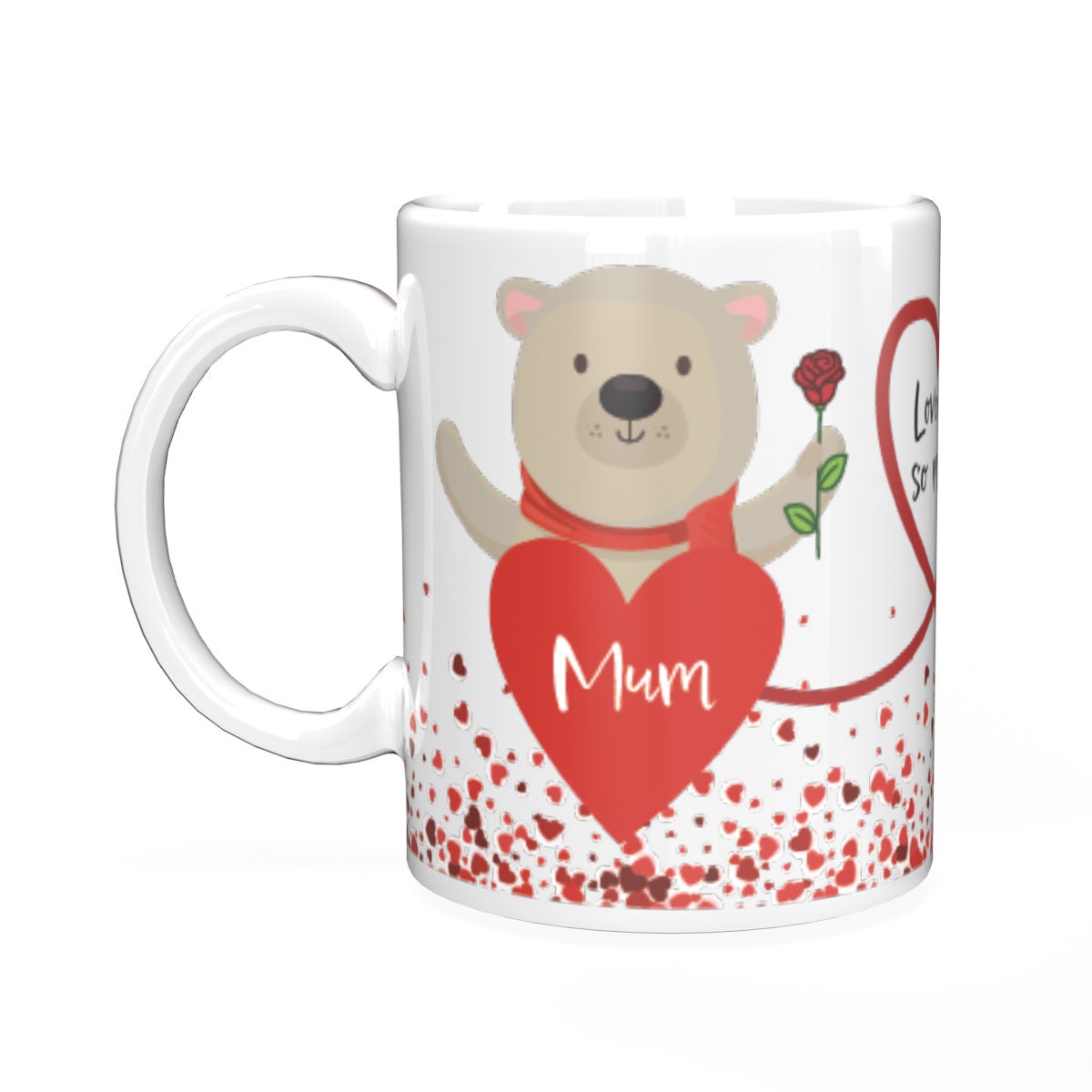 Bear love you so much personalised mug