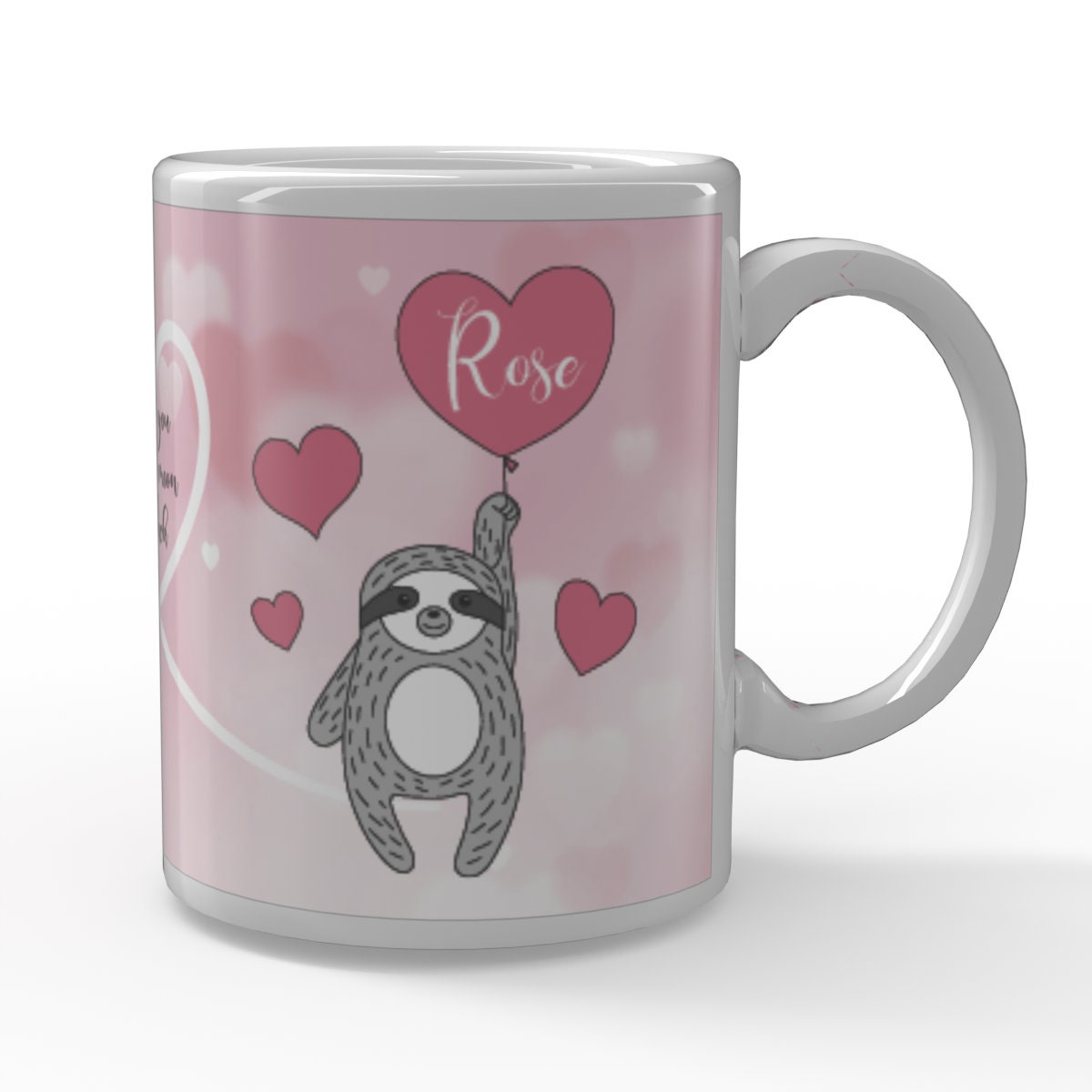Sloth love you to the moon personalised mug