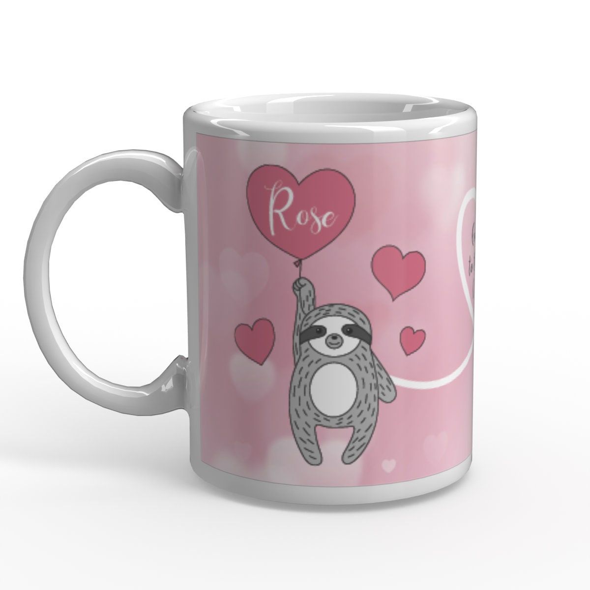 Sloth love you to the moon personalised mug
