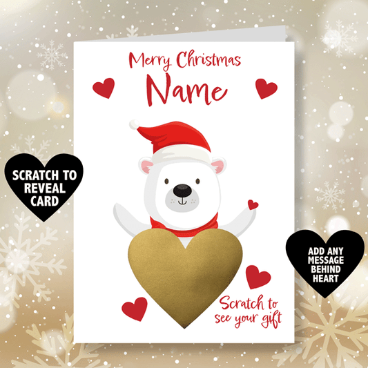 Scratch to reveal gift Christmas card