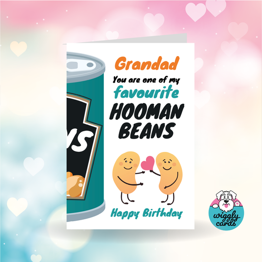 Grandad favourite Hooman Bean birthday card