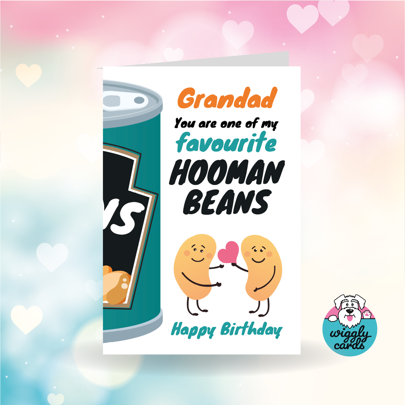 Grandad favourite Hooman Bean birthday card